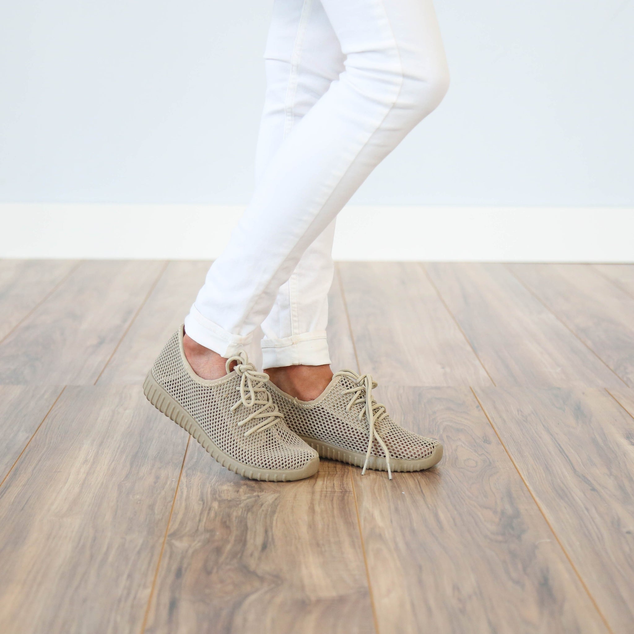 Taupe Mesh Tennies