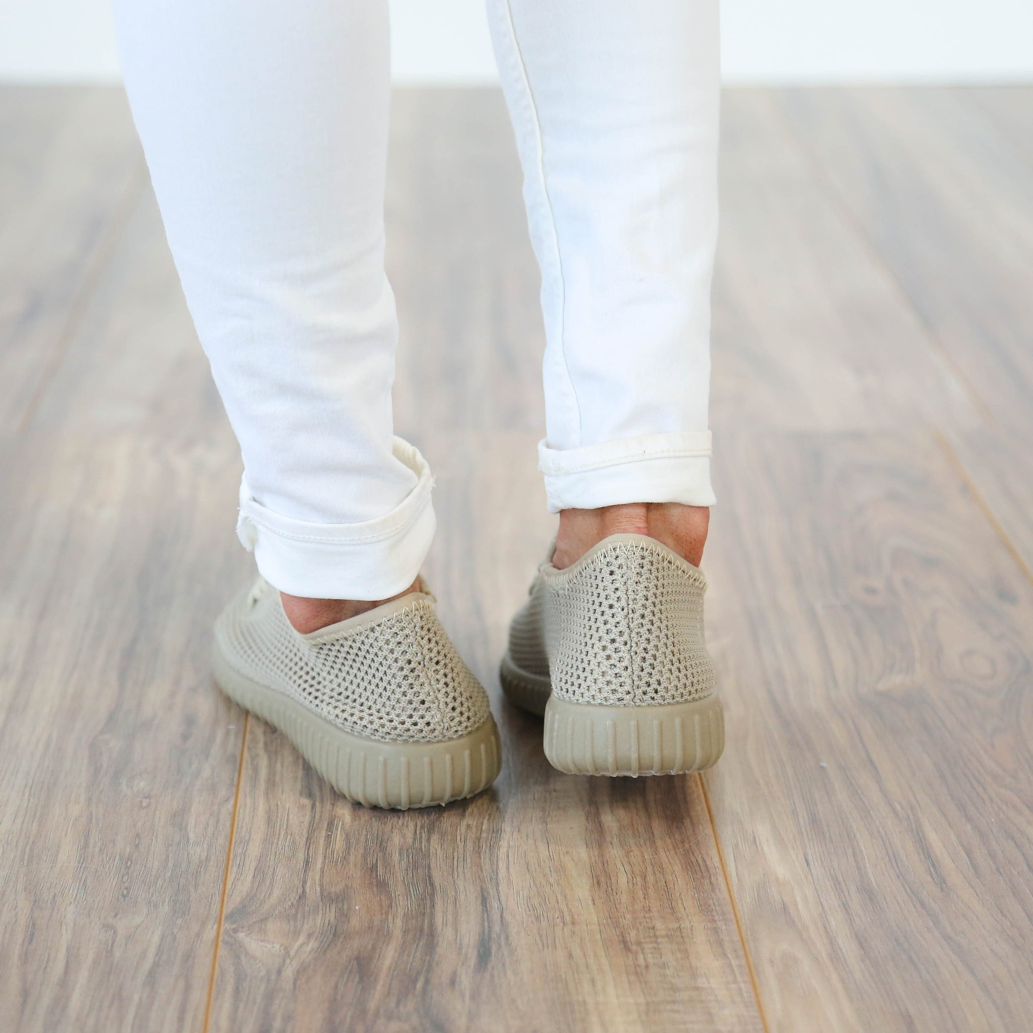 Taupe Mesh Tennies