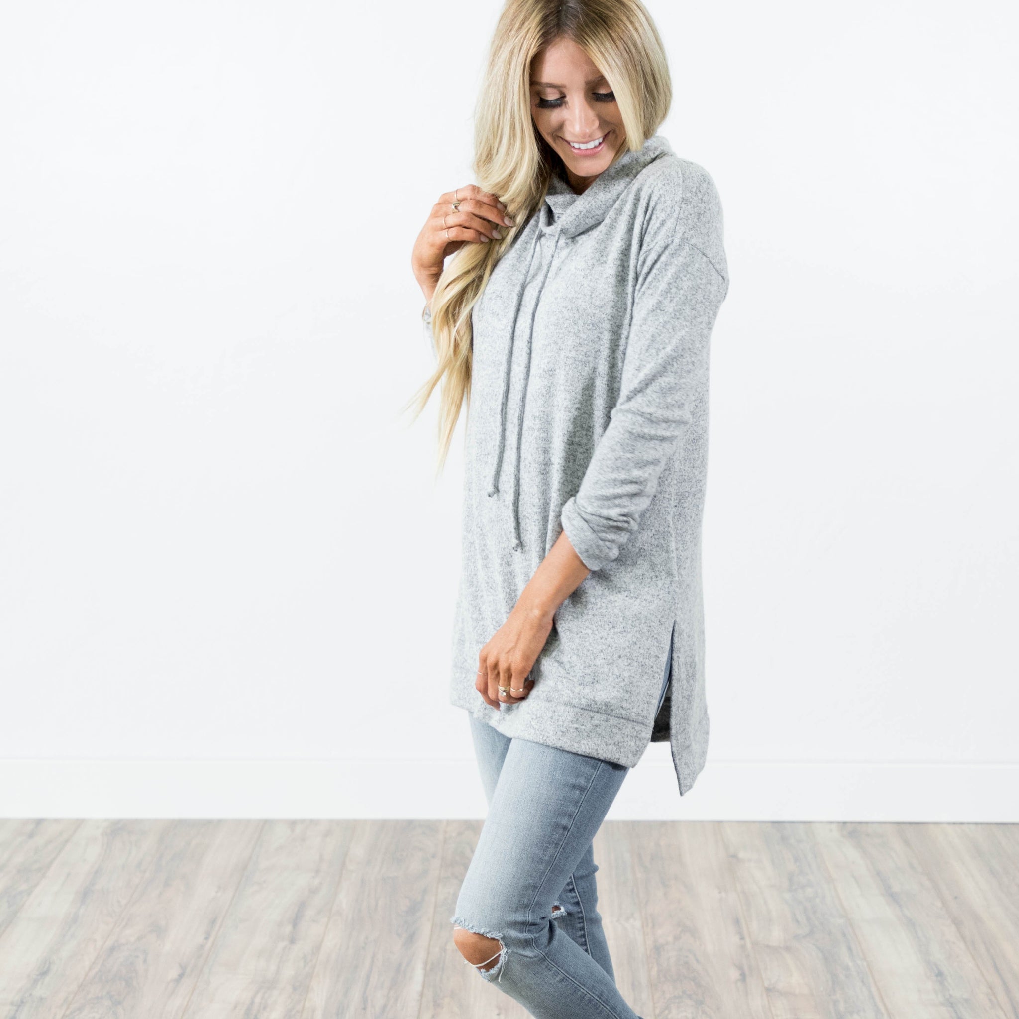 Demi Sweater in Heather Grey