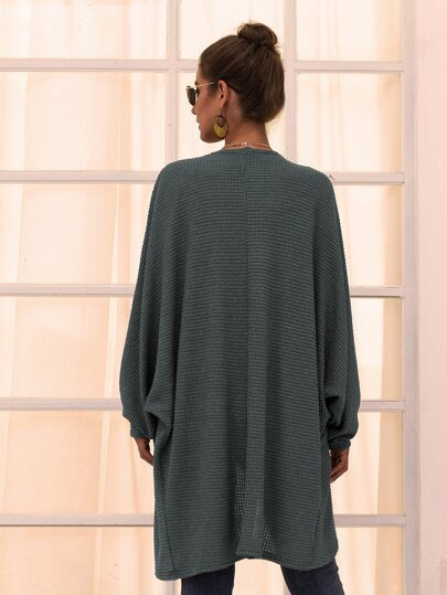 ASH DARK GREEN BATWING SLEEVE CARDIGAN